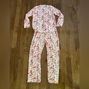Tie-Dye Pajama Set - Pink and White Size Medium